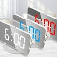 thumbnail image 2 of CCOCC Alarm Clock,Reflective Mirror Digital Clock,Touch-Sensitive Bedside Clock,Smart Light-Sensitive Alarm Clock with Charging Ports, 2 of 4