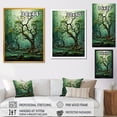 thumbnail image 4 of Designart "Forest of Spring Blooms in Green Trees II" Landscapes Framed Wall Art - Country Brown Tree Bedroom Framed Canvas Wall Art, 4 of 6