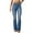 Light blue, variant on Clearance! Delayuji Fleece Lined Jeans Women Women's Trendy Stretchy Flare Jeans Mid Denim Pants L Black
