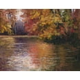 thumbnail image 2 of Weber, Mary Jean 24x20 Black Ornate Wood Framed with Double Matting Museum Art Print Titled - Shades of Fall, 2 of 4