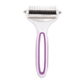 thumbnail image 2 of Pet Deshedding Brush Dog Shedding Brush 2 In 1 Deshedding Tool And Dematting Undercoat Rake Comb Removing Knots Pet Brush For Cats Dogs, 2 of 8