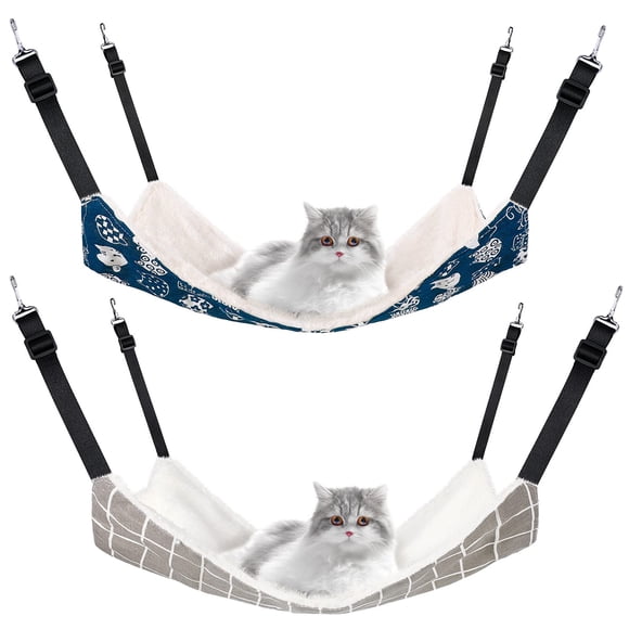Hamaca Colgante para Gatos Jetec Reversible Suave y Transpirable x2