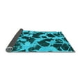 thumbnail image 2 of Ahgly Company Indoor Round Abstract Light Blue Modern Area Rugs, 5' Round, 2 of 4