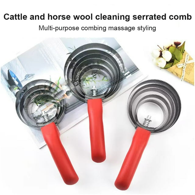 Ruiboury Stainless Steel Itching Brush Easy To Easy To Clean Red Made With Stainless red 5 circles