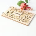 thumbnail image 2 of Coofit Wedding Guest Book Rustic Hollow-out Wooden Party Guest Book Guest Sign in Book, 2 of 7