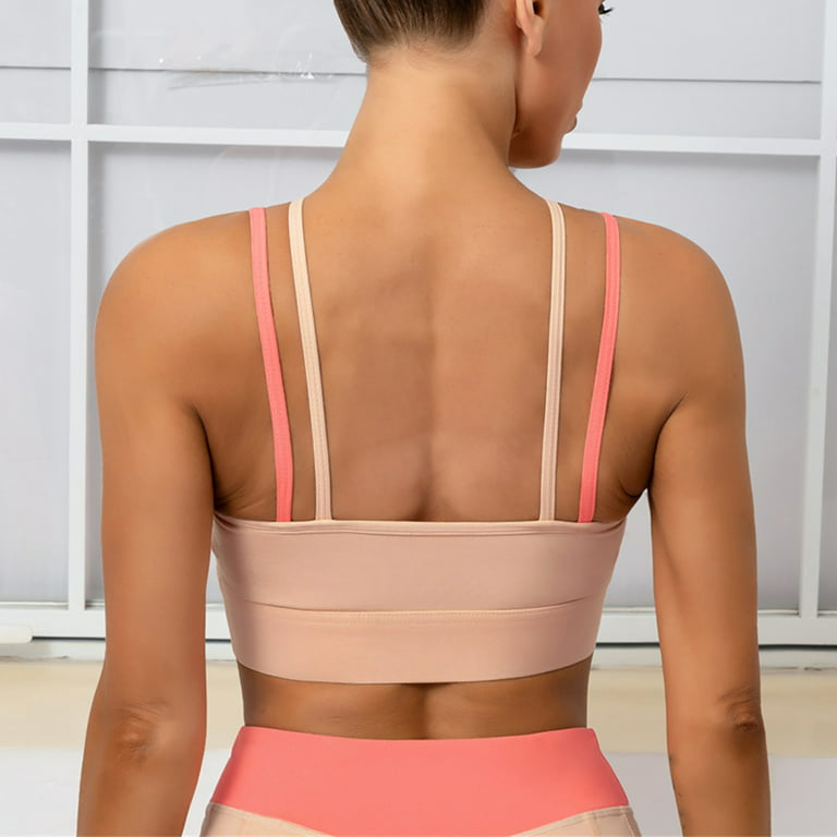 SOOMLON Womens Bra Sports Yoga Bra Shorts Sports Bra Fitness Yoga Clothes  Set Push Up Bralette Female Lingerie Hot Pink S 