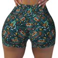 thumbnail image 2 of Daiia Owl Doodle Pattern Women's Workout Shorts Biker Shorts - High Waisted Workout Spandex Tummy Control Gym Running Yoga Shorts-XX-Large, 2 of 8