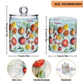 thumbnail image 5 of Yayeee 2 Pack Qtip Holder Bathroom Cotton Swab Canister with Lid Clear Dispenser Set, Yellow Tomatoes, 5 of 6