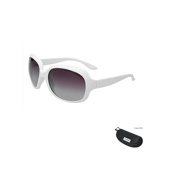 TIKA Oversized Women's Polarized Sunglasses Fashion Sunglasses with Eyeglass Case