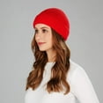 thumbnail image 3 of Viworld Unisex Winter Beanie Hat Short Ribbed Fisherman Skullcap Trawler Knit Cuff Beanie Cap, Red, 3 of 5