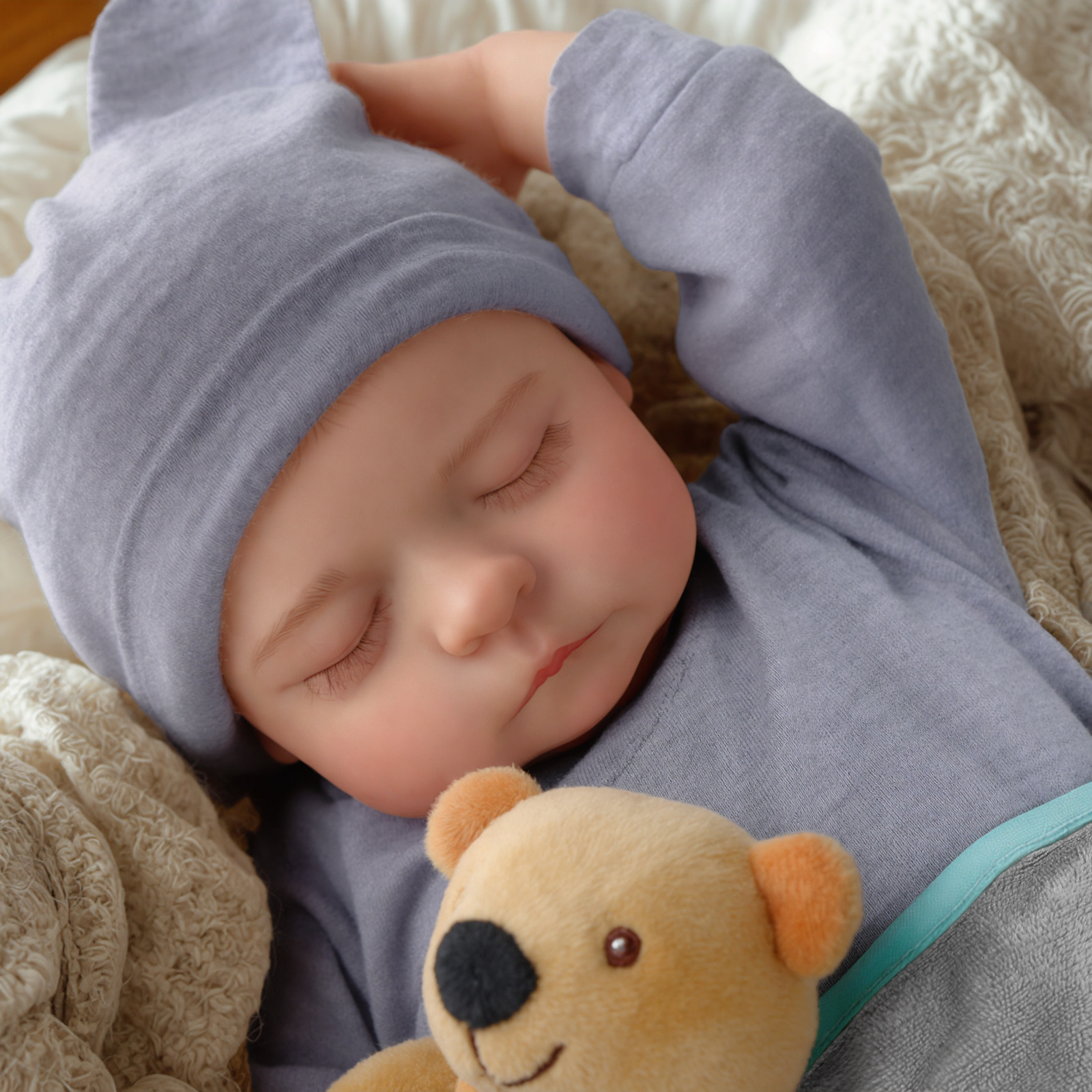 RSG 17 Inch Eyes Closed Sleeping Reborn Baby Doll photo 5