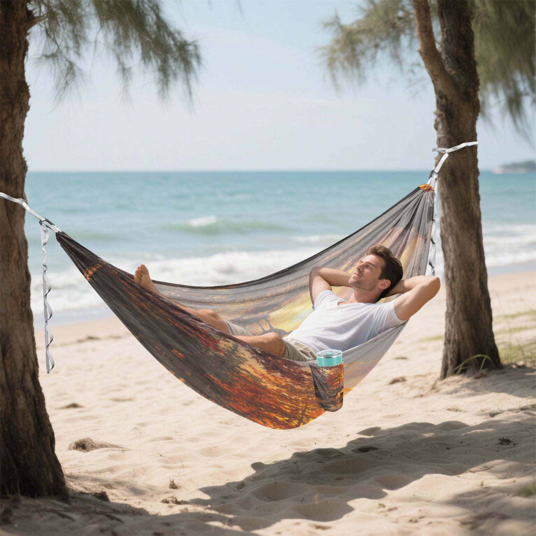 Hammock Camping Hammock Nylon Portable Hammock Travel Camping Hammock Two Deer Near Lake