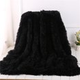 thumbnail image 3 of Bizhua Winter Warm Blanket, 120*80Cm, Blackshaggy Long Faux Fur Throw Blanket Fuzzy Lightweight Plush Sherpa Fleece, 3 of 5