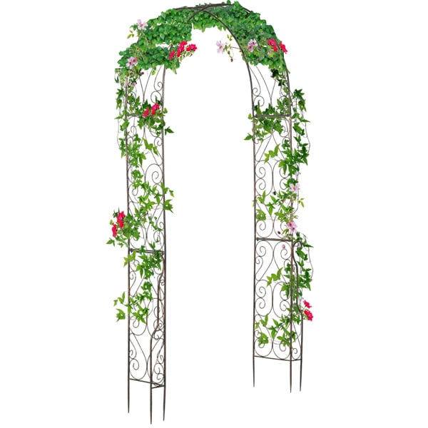 Arche de Jardin en Métal avec Revêtement Époxy, Noire, Résistante aux Intempéries