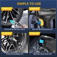 thumbnail image 3 of Toytexx Portable Tire Inflator Air Compressor, 150 PSI Cordless Air Pump with 4000mAh Rechargeable Battery, Digital Pressure Gauge, Auto Shut-Off, LED Light, for Cars, Motorcycles, Bicycles, Sports B, 3 of 7