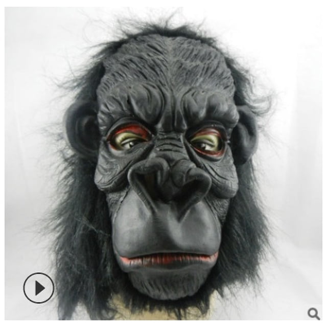 1Pcs Realistic Orangutan Latex Masks Full Face Animal Monkey Mask Scary Mask Halloween Party Cosplay Prop Masquerade Fancy Dress