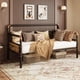 thumbnail image 5 of Tamaño individual size metal daybed frame: sofa cama platform con strong supports para dormitorio, sala de estar, y guest room, in brown, 5 of 8