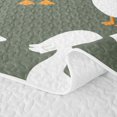 thumbnail image 5 of Erosebridal Goose Twin Quilt Set for Boys Girls, Green Background Twin Coverlet Set, 2-Piece 1 Bedspread and 1 Pillowcase, 5 of 7