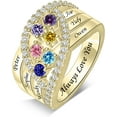 thumbnail image 7 of Mothers Day Rings with Birthstones Personalized Family Ring Engraved Mothers Ring Custom 1-6 Name Ring for Women Jewelry Gift for Mom Grandma, 7 of 7