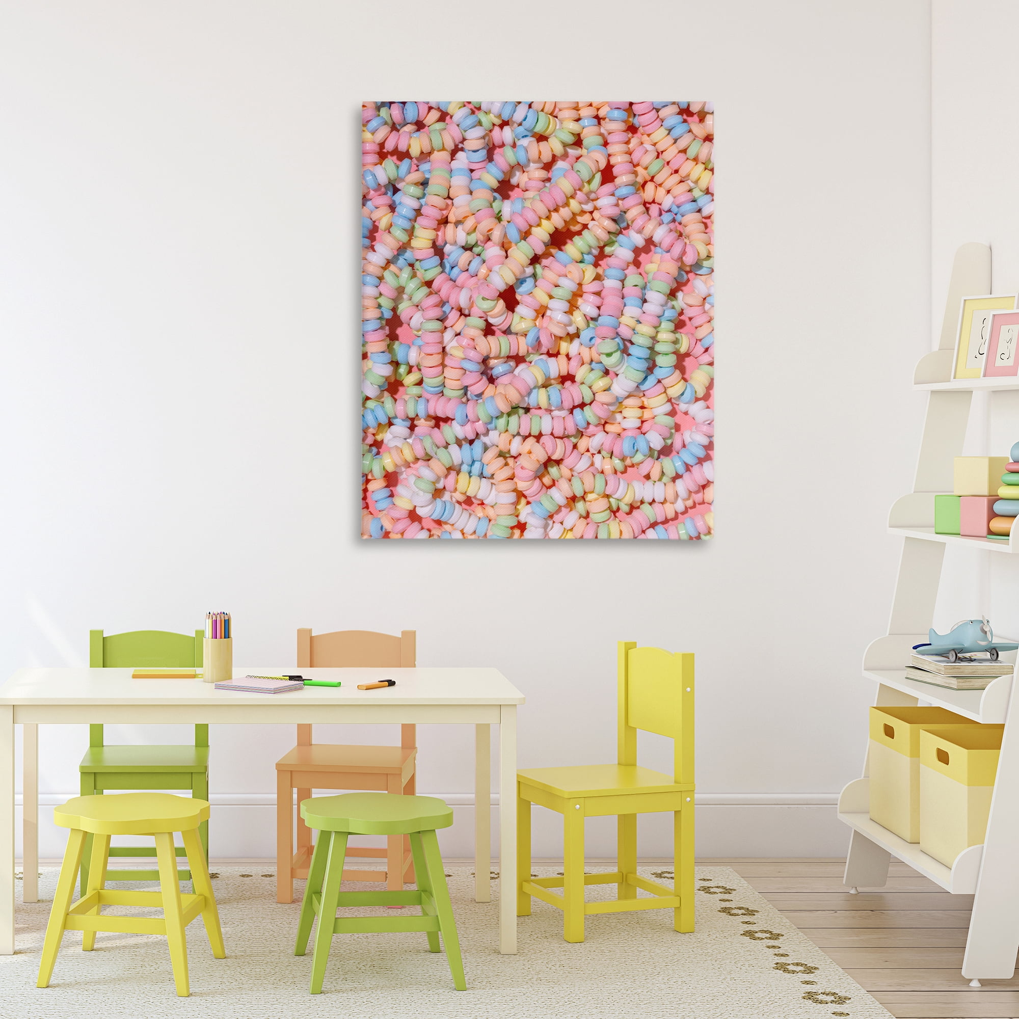 Stupell Industries Pastel Candy Necklace Canvas Wall Art, design by LISH Creative