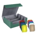 thumbnail image 3 of figatia Card Deck Box Magnetics Closure Sturdy Organizer Container Game Card Storage Green Lining Gray, 3 of 9