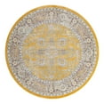 thumbnail image 3 of Unique Loom Baracoa Collection Area Rug - Prado (5' 5" Round Yellow/Ivory), 3 of 7