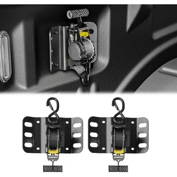 2Pcs Retractable Ratchet Straps for Ford F150/F250/F350/F450/F550 2015-2026 Retractable Tie Down Straps