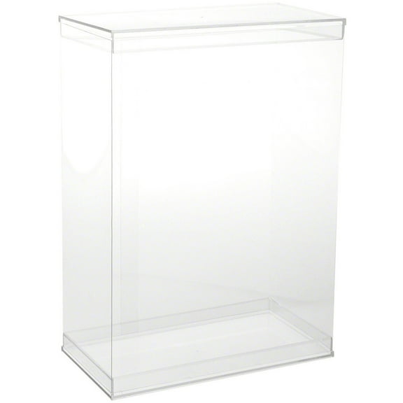 DollSafe Deluxe Acrylic Folding Display Case, 9.5" x 5" x 13", Clear