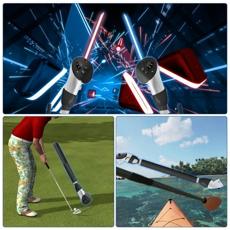 TSV VR Handle Attachments Fit for Oculus/Meta Quest 3 Controller Accessories, Extension Grips for Playing Beat Saber, Gorilla Tag Long Arms Grips