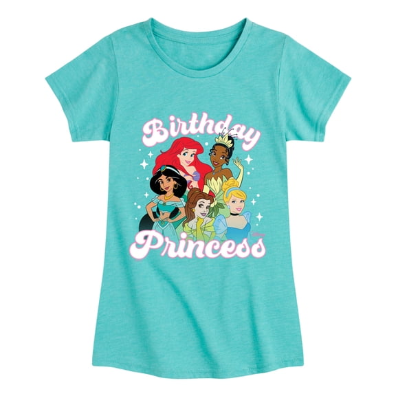 Disney - Birthday Princesses Fitted Short Sleeve Graphic T-Shirt