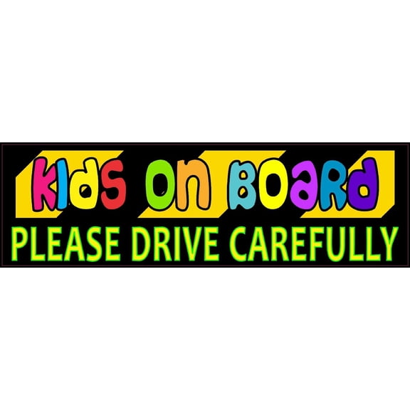StickerTalk Please Drive Carefully Kids on Board Vinyl Sticker,