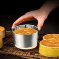 thumbnail image 3 of Círculo de repostería, 10 piezas Cortador de repostería, Cortador de galletas redondo de acero inoxidable, Cortador de repostería redondo de 8 cm Adecuado para postres, galletas, pasteles, 3 of 5
