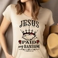 thumbnail image 4 of Jesus Paid My Ransom Shirt – Crown of Thorns Christian Bible Verse Tee, Natural, Size 3XL, 4 of 6