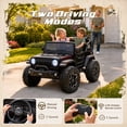 thumbnail image 6 of iYofe Jeep Wrangler Rubicon 24V 2 Seater Truck, Powered Ride on Car Toy with Remote Control&Bluetooth, 4 Wheeler for Kids Toddoler Ages 3-8, Black, 6 of 10