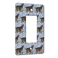 thumbnail image 1 of KuzmarK™ 1 Gang Rocker Wall Plate - Cardigan Welsh Corgi with Queen Anne's Lace Dog Modern Art by Denise Every, 1 of 1