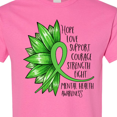 thumbnail image 4 of Inktastic Mental Health Awareness Green Sunflower Ribbon T-Shirt, 4 of 5