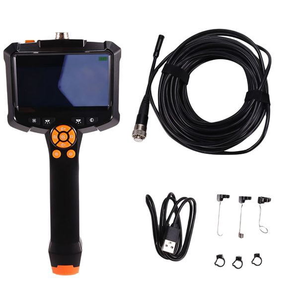 Single Lens Endoscope Inspection Camera 4.3 IPS Screen Handheld Inspection Camera 1080P 8MM Endoscope Camera with Light