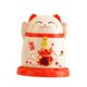 thumbnail image 3 of Caja para palillos de dientes, recipiente para baño, dispensador de bolitas de algodón con forma de gato de la suerte de China Amarillo, 3 of 9