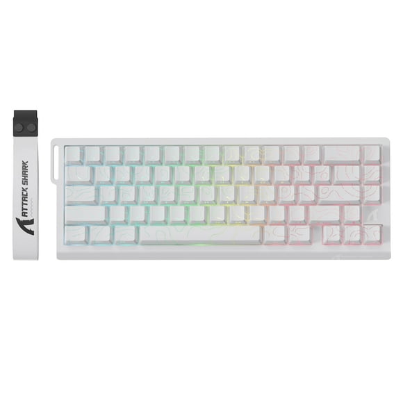 Teclado Gaming ATTACK SHARK X68 PRO HE Wireless White