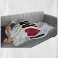 thumbnail image 6 of High Heels Soft Flannel Fleece Throw Blanket, I Love My Shoes Wording Heart and High Heels Shapes, Cozy Plush for Indoor and Outdoor Use, 50" x 70", Grey Dark Coral, by Ambesonne, 6 of 6