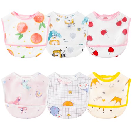 Adjustable Baby Feeding Sleeveless Bib with Crumb Catcher