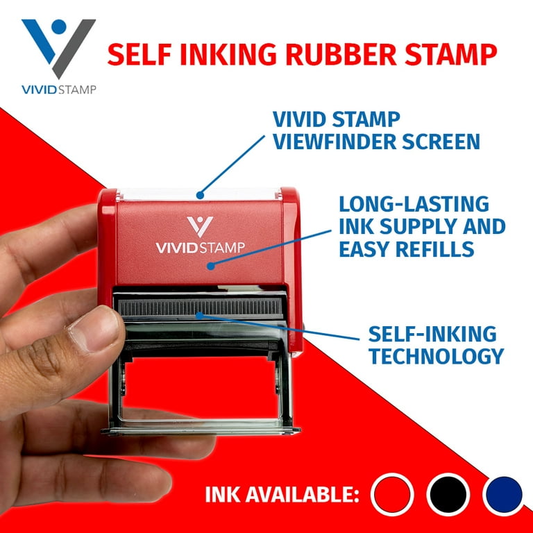 Vivid Stamp Muy Bien! Spanish School Self-Inking Rubber Stamps (Red Ink) - Q-200
