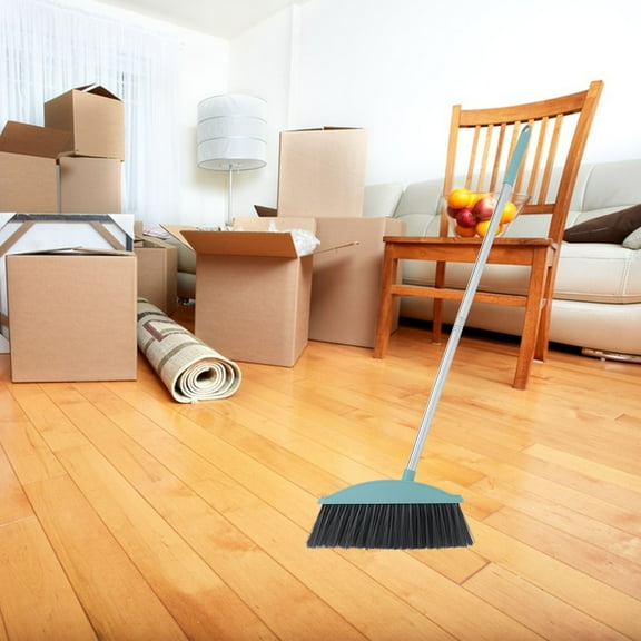 HEMOTON Long Handle Sweeping Broom for Floor Cleaning Heavy Duty Outdoor Broom with Large Angle Commercial Sweeping Broom Stainless Steel Rotatable Handle Outdoor Broom