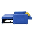 thumbnail image 5 of Convertible Sofa Bed with Pull Out Bed - 54" Tufted Velvet Loveseat Sleeper Sofa, Dark Blue, 5 of 6
