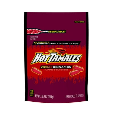 Hot Tamales Fierce Cinnamon Chewy Candy, 10 Ounce Stand up Bag, 1 Count