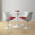 thumbnail image 4 of Aron Living Rose 36" Round Fiberglass and Metal Dining Table in White, 4 of 4