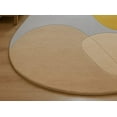 thumbnail image 4 of Oval Modern Abstract Area Rug – Mustard, Beige & Grey Hand-Tufted Wool Carpet for Entryway, Bedroom or Living Room – Universal Carpets, 4 of 5