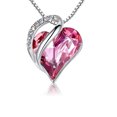 thumbnail image 4 of Minnieouse Corazón Colgante Collar Hija Cristal Gargantilla Aniversario Fiesta de disfraces Accesorios de joyería Regalos personalizados Rosa Rosado 10piezas, 4 of 6