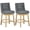 Grey 138, variant on Wooden Dining Chairs, HOMCOM Rattan Bar Stools Set of 4, 26" Counter Height Barstools, Boho Kitchen Island Stools with Breathable Wicker Seat and Back, Yellow, Yellow Dining Chairs