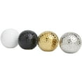 thumbnail image 5 of DecMode Multi Colored 4" Geometric Metallic Small Ceramic Orbs & Vase Filler with Hammered Details (4 Count), 5 of 8